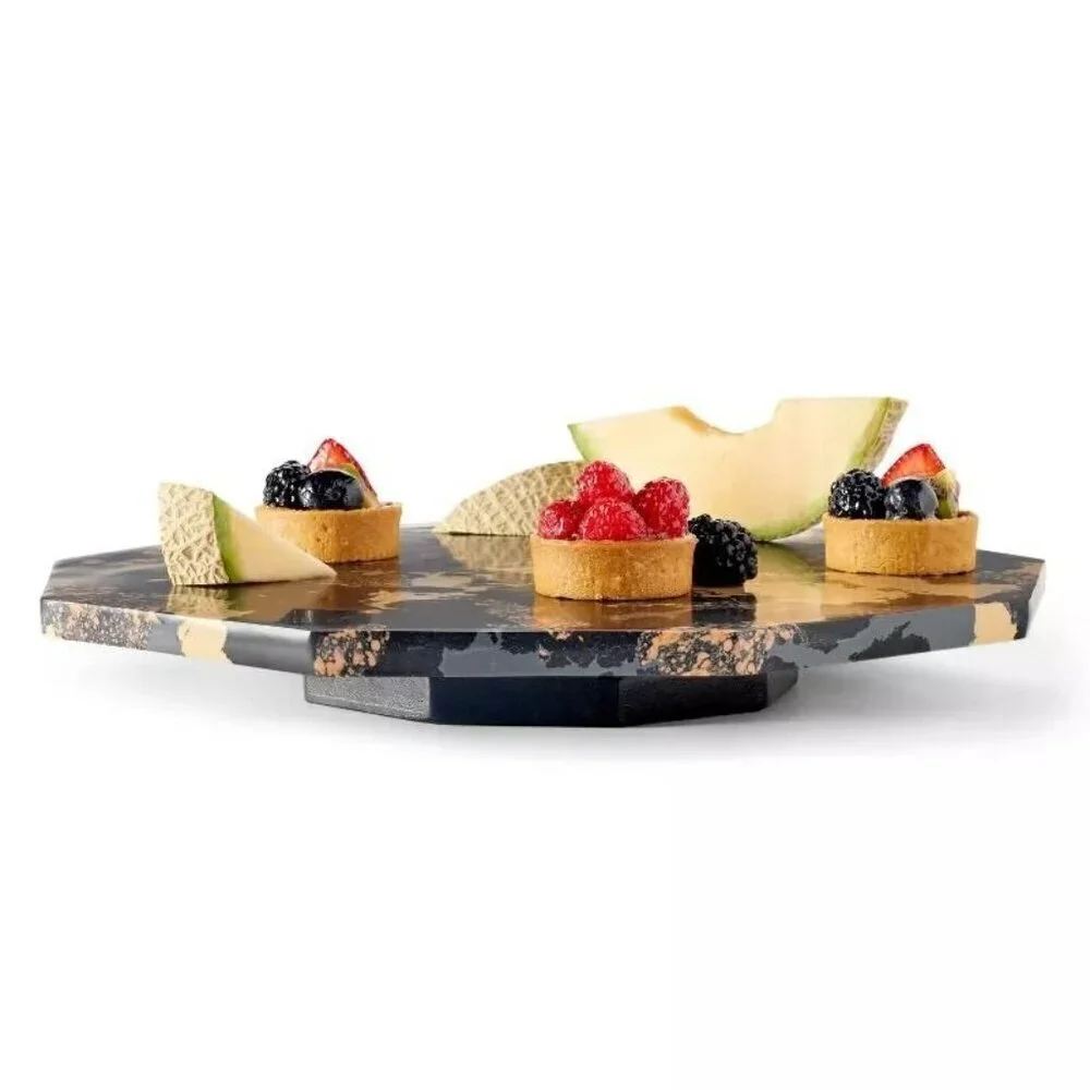 DVF for‎ Target Marble Stone Lazy Susan Serving Stand Diane Von Furstenberg